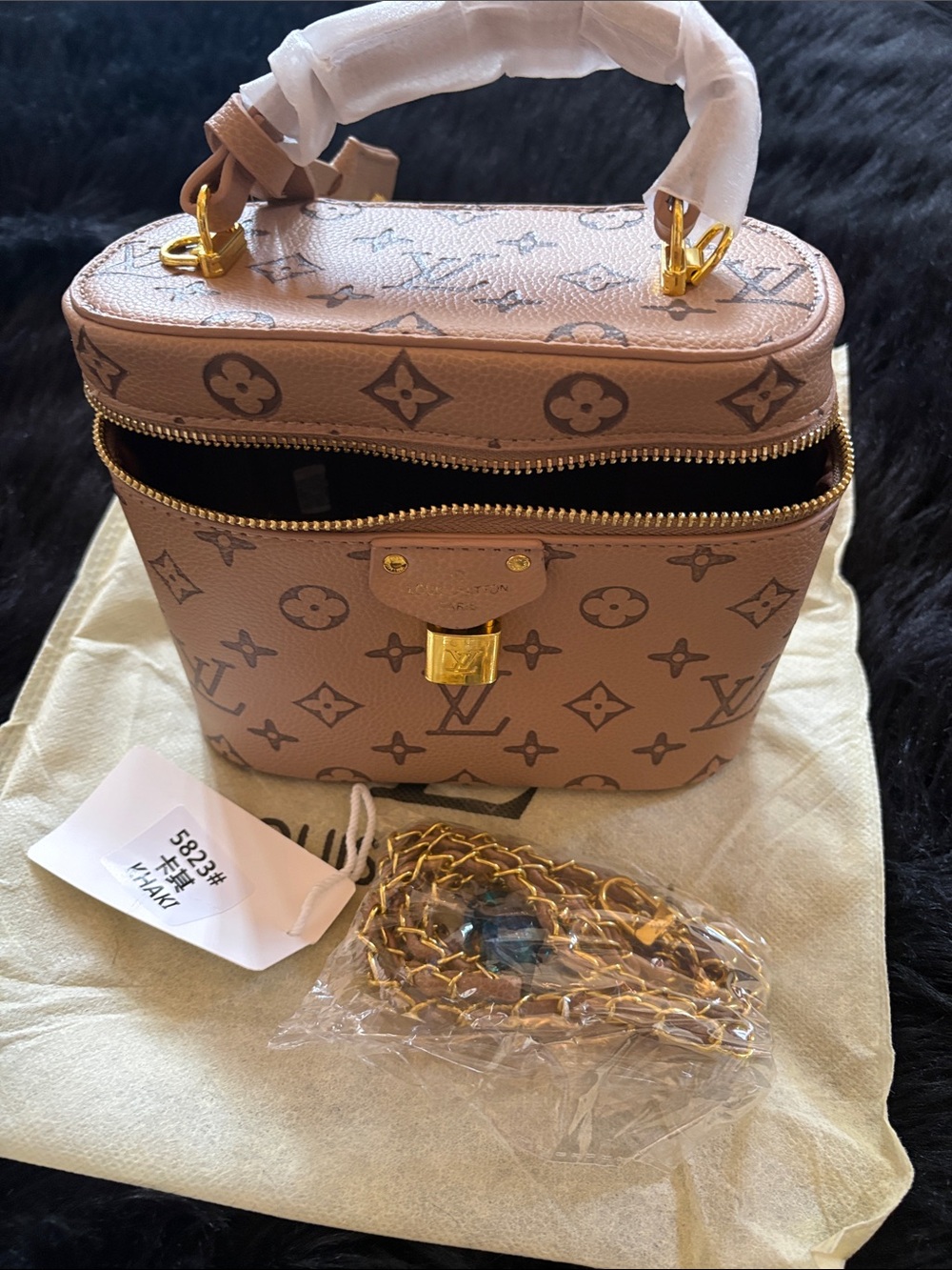 Louis Vuitton Pink Monogram Mini Vanity Bag with Gold Hardware - Picture 5 of 9